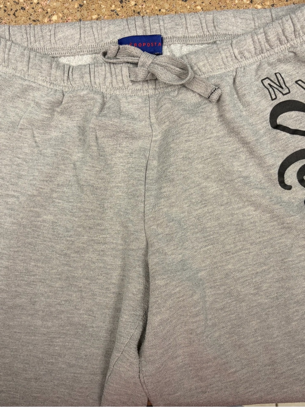 Aeropostale Light Gray Kids Jogger Shorts with Drawstring